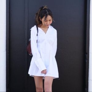 Shirt collar mini dress